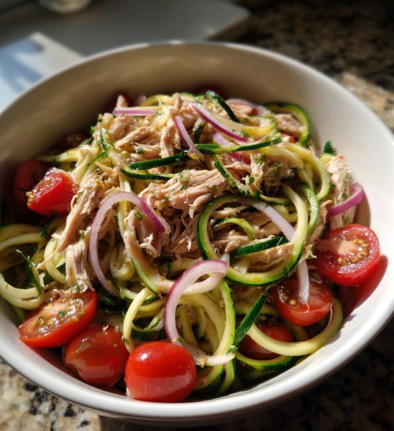 15-Minute Chicken Spiralized Salad