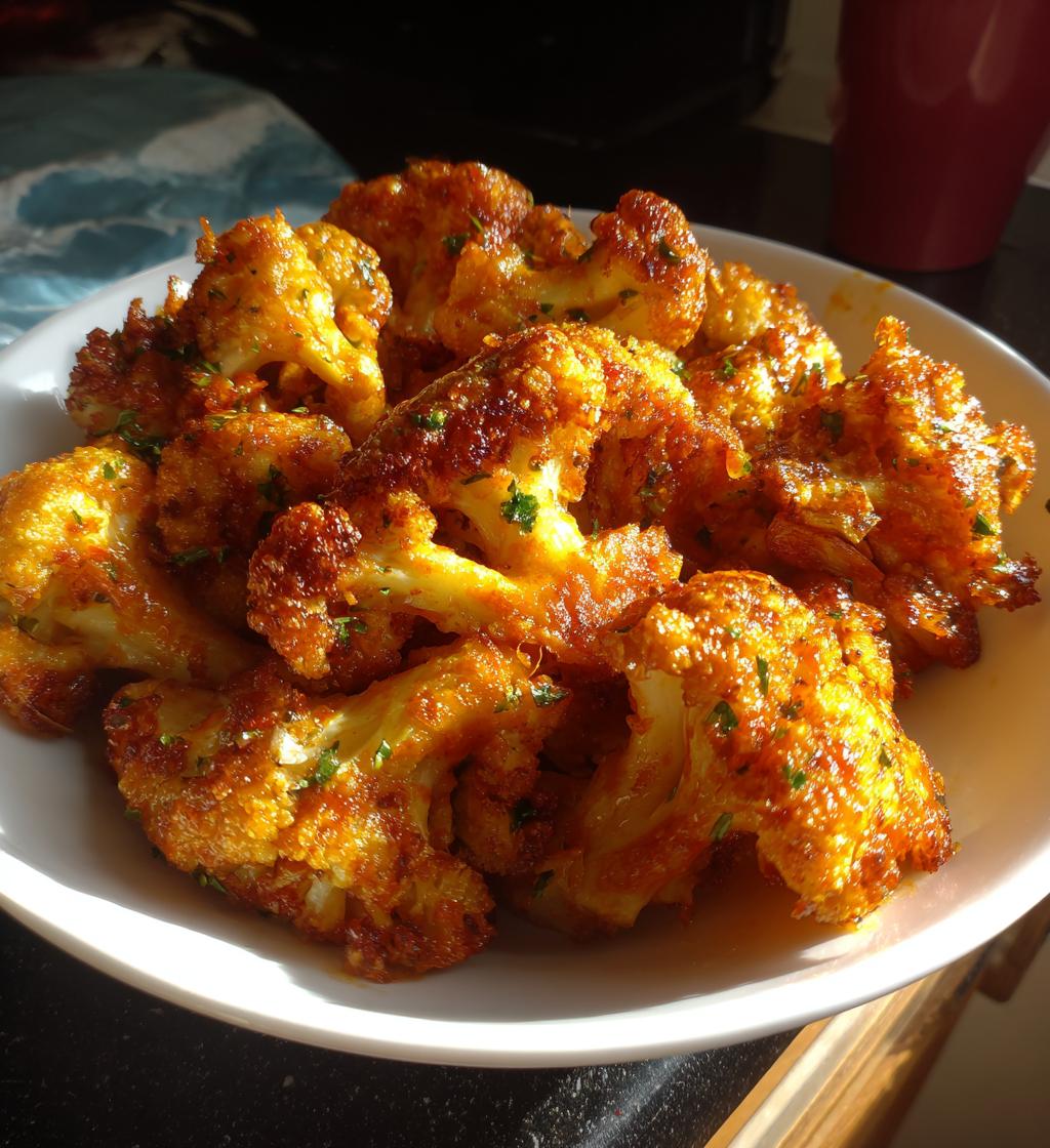 Air Fryer Cauliflower Buffalo Wings