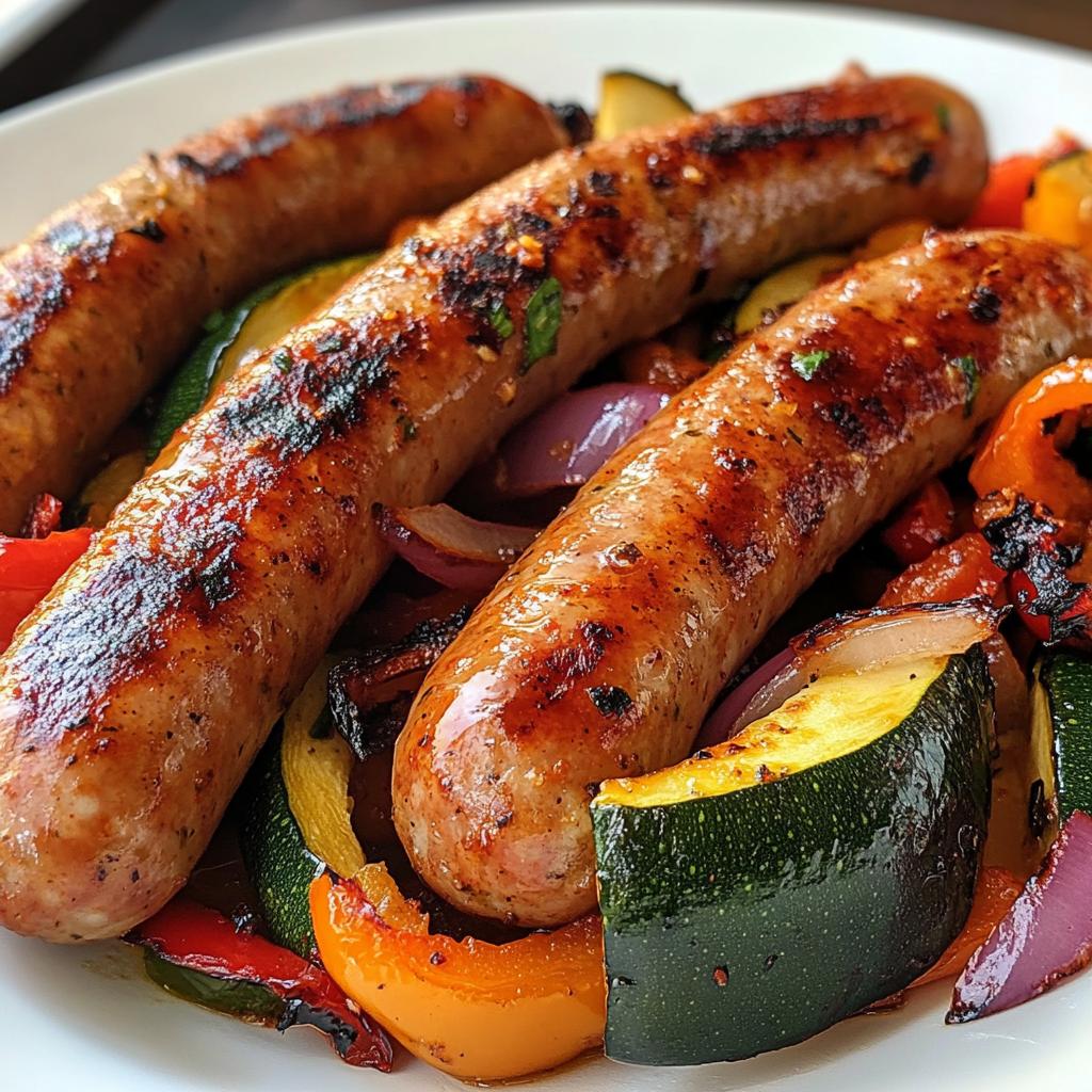 Air Fryer Harissa Sausage & Veg Traybake - detail 1