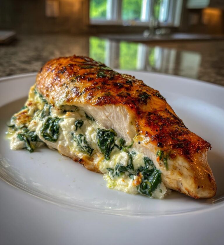Air Fryer Stuffed Chicken Breast with Spinach & Feta