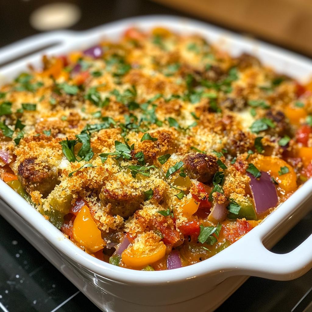 Air Fryer Veggie Sausage Casserole - detail 1