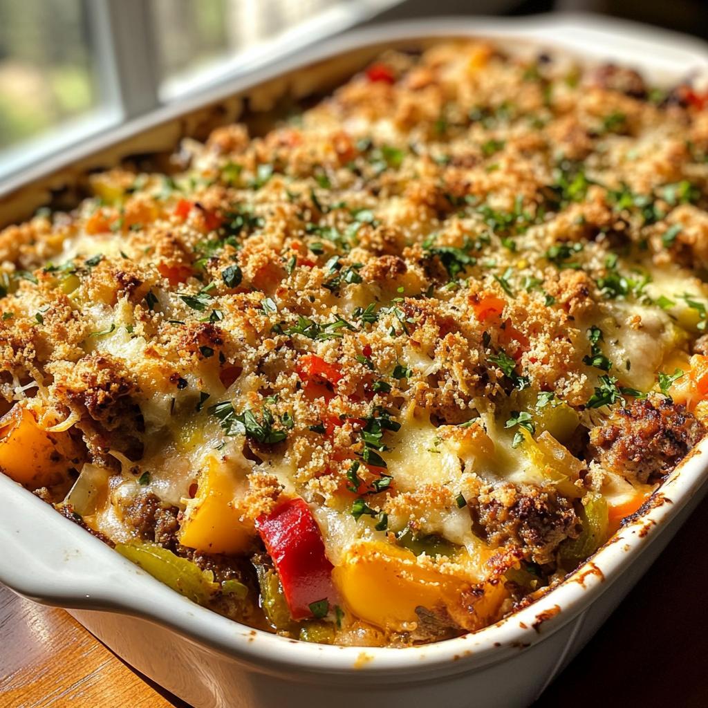 Air Fryer Veggie Sausage Casserole