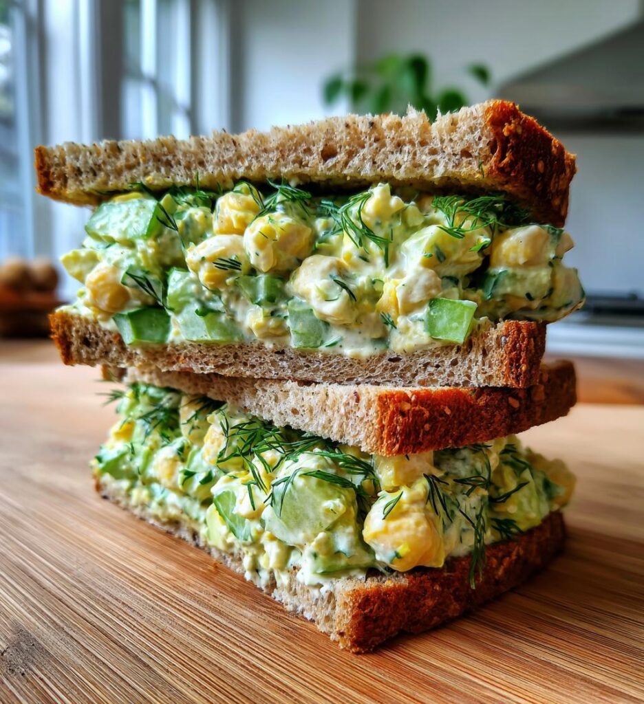 Dilly Chickpea Salad Sandwiches