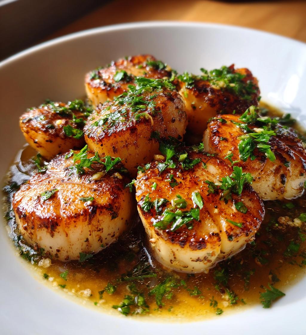 Pan-Fried Scallops with White Wine Reduction