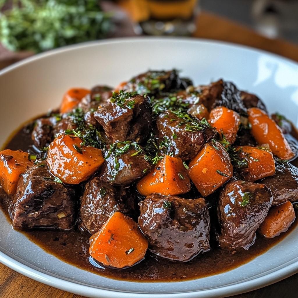 Pressure Cooker Ox Cheek & Carrots in Red Wine - detail 1