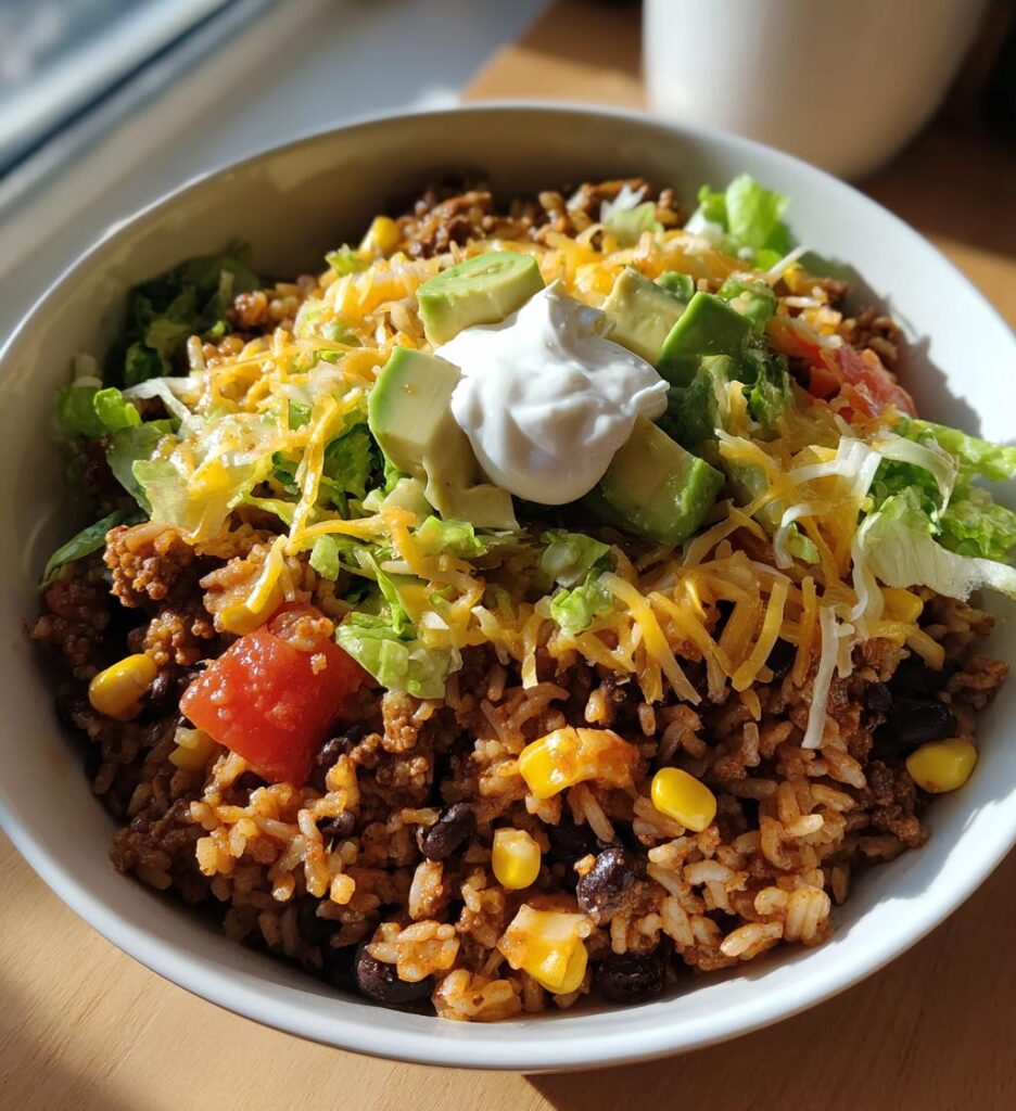 taco rice bowl