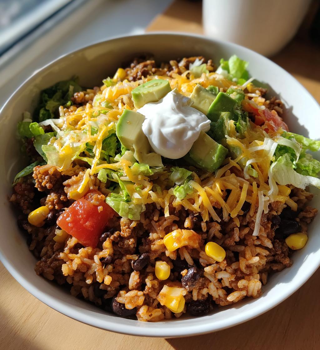 taco rice bowl