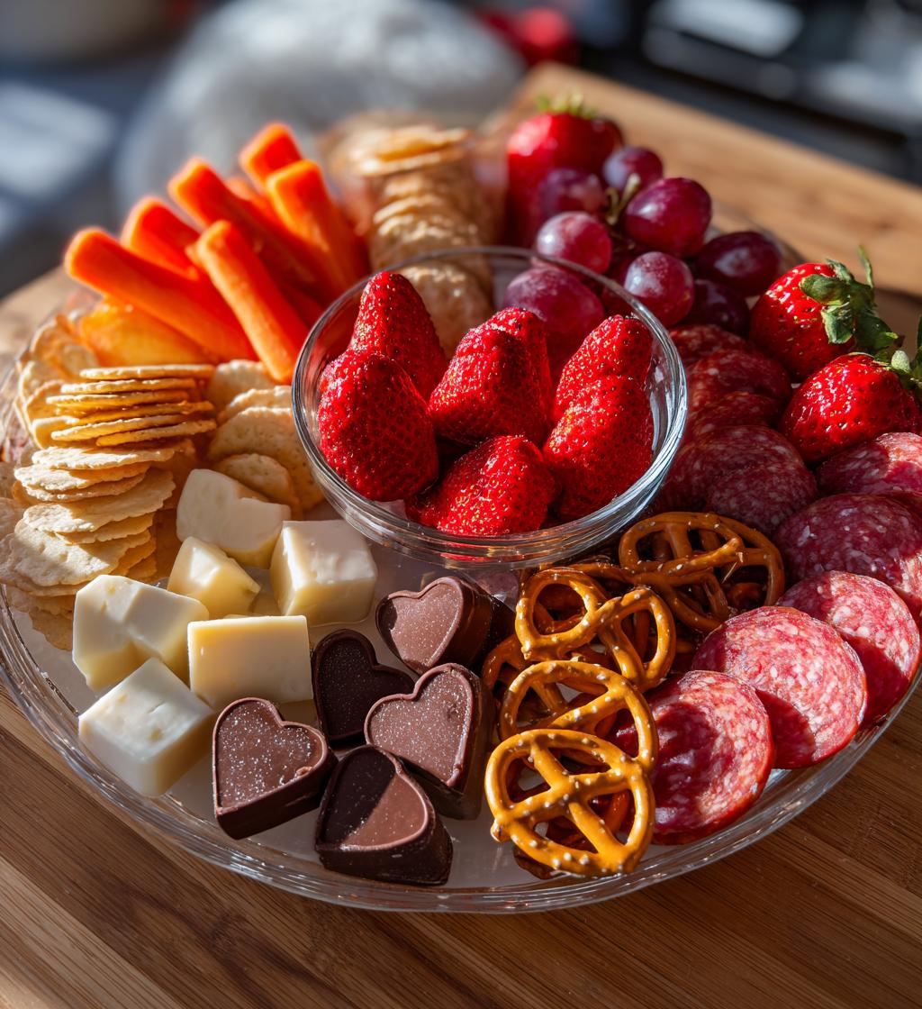 valentines charcuterie board kids