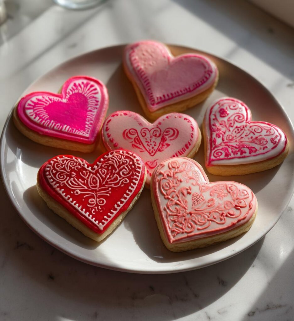 valentines cookies royal icing