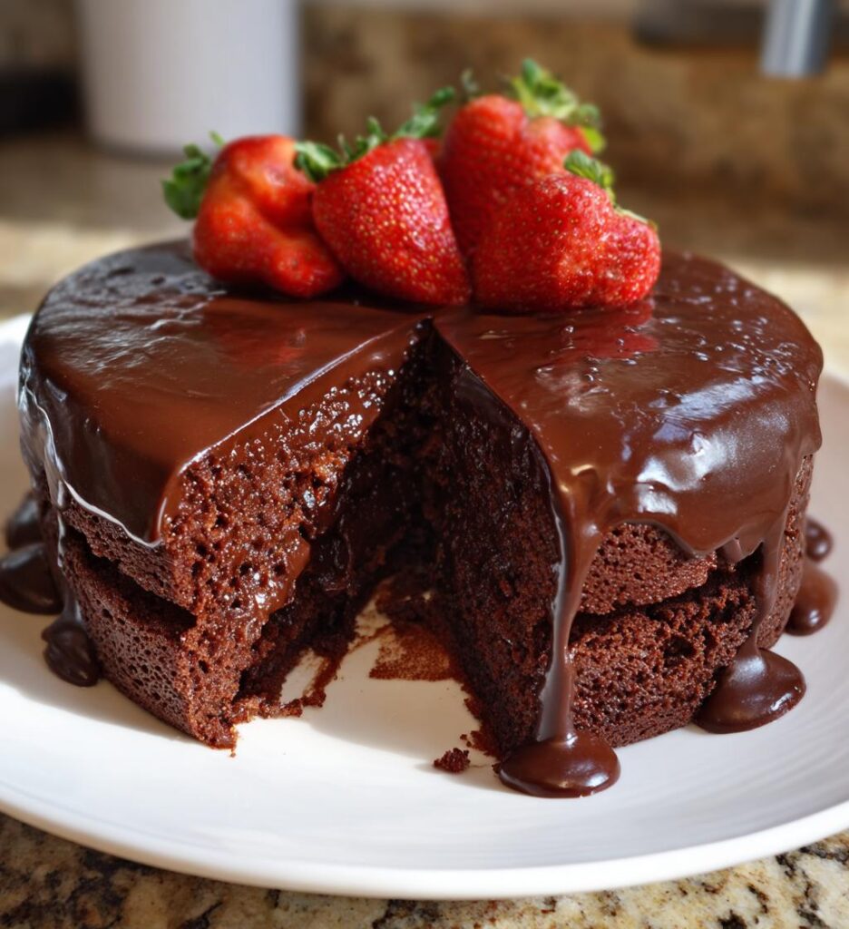valentines day chocolate heart cake