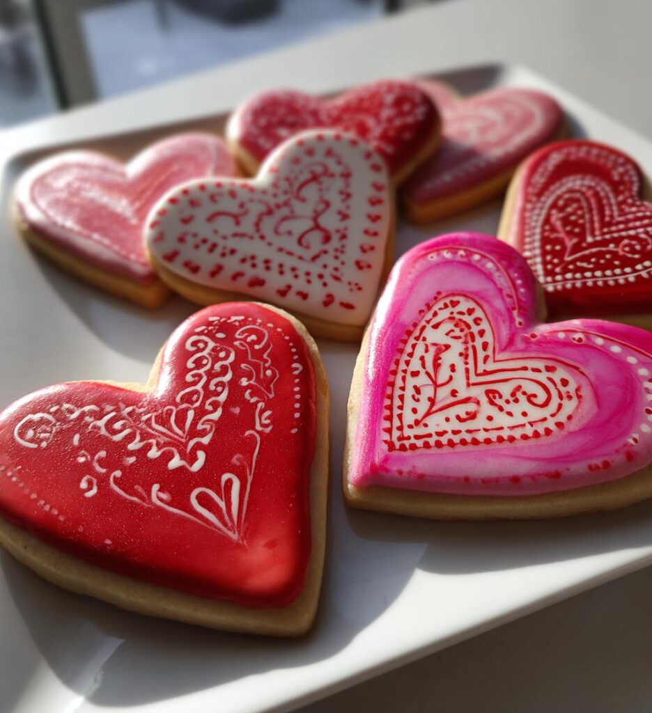 valentines day cookies decorated